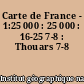 Carte de France - 1:25 000 : 25 000 : 16-25 7-8 : Thouars 7-8