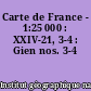 Carte de France - 1:25 000 : XXIV-21, 3-4 : Gien nos. 3-4