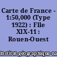 Carte de France - 1:50,000 (Type 1922) : Flle XIX-11 : Rouen-Ouest