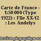 Carte de France - 1:50 000 (Type 1922) : Flle XX-12 : Les Andelys