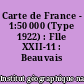 Carte de France - 1:50 000 (Type 1922) : Flle XXII-11 : Beauvais