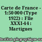 Carte de France - 1:50 000 (Type 1922) : Flle XXXI-44 : Martigues