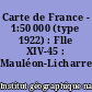 Carte de France - 1:50 000 (type 1922) : Flle XIV-45 : Mauléon-Licharre