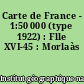 Carte de France - 1:50 000 (type 1922) : Flle XVI-45 : Morlaàs