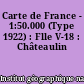 Carte de France - 1:50.000 (Type 1922) : Flle V-18 : Châteaulin