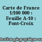 Carte de France 1/100 000 : Feuille A-10 : Pont-Croix