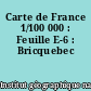 Carte de France 1/100 000 : Feuille E-6 : Bricquebec