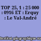 TOP 25, 1 : 25 000 : 0916 ET : Erquy : Le Val-André