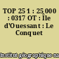 TOP 25 1 : 25 000 : 0317 OT : Île d'Ouessant : Le Conquet