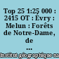 Top 25 1:25 000 : 2415 OT : Évry : Melun : Forêts de Notre-Dame, de Sénart et de Rougeau : carte de randonnée
