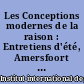 Les Conceptions modernes de la raison : Entretiens d'été, Amersfoort 1938 : III : Raison et valeur