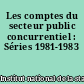 Les comptes du secteur public concurrentiel : Séries 1981-1983