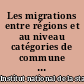 Les migrations entre régions et au niveau catégories de commune de 1954 à 1962 : Les causes de la mortinatalité dans le Département de la Seine
