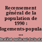 Recensement général de la population de 1990 : logements-population-emploi, évolutions 1975-1982-1990 : arrondissements, cantons, communes, unités urbaines, zones d'emploi : 72 Sarthe