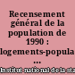 Recensement général de la population de 1990 : logements-population-emploi, évolutions 1975-1982-1990 : arrondissements, cantons, communes, unités urbaines, zones d'emploi : 85 Vendée