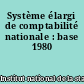 Système élargi de comptabilité nationale : base 1980
