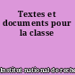 Textes et documents pour la classe