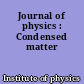 Journal of physics : Condensed matter