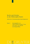 Recht und Frieden in der Philosophie Kants : Akten des X. Internationalen Kant-Kongresses