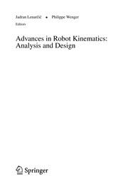 Advances in robot kinematics : analysis and design