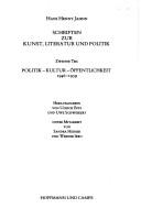 Schriften zur Kunst, Literatur und Politik : Leib-Baukunst-Musik (1915-1925) : Gesellschaft-Kunst-Handwerk (1926-1935) : 1