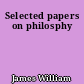Selected papers on philosphy
