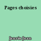 Pages choisies