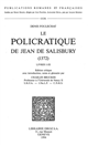 Le policratique de Jean de Salisbury : 1372 : livres I-III