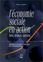 L'économie sociale en action : faits, enjeux, options : rapport au Comité consultatif de l'économie sociale, 28 février 1995