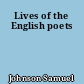 Lives of the English poets
