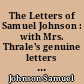 The Letters of Samuel Johnson : with Mrs. Thrale's genuine letters to him : Vol. II : 1775-1782 : Letters 370-821.1