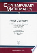 Finsler geometry : joint summer research conference on Finsler geometry, July 16-20, 1995, Seattle, Washington