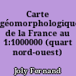 Carte géomorphologique de la France au 1:1000000 (quart nord-ouest)