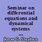 Seminar on differential equations and dynamical systems : seminar lectures at the University of Maryland in August 1967