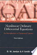 Nonlinear ordinary differential equations : An introduction to dynamical systems