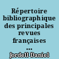 Répertoire bibliographique des principales revues françaises : 1897-99