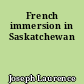 French immersion in Saskatchewan