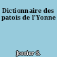 Dictionnaire des patois de l'Yonne