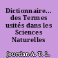 Dictionnaire... des Termes usités dans les Sciences Naturelles