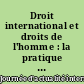 Droit international et droits de l'homme : la pratique juridique française dans le domaine de la protection internationale des droits de l'homme