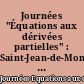 Journées "Équations aux dérivées partielles" : Saint-Jean-de-Monts, 28 mai au 1er juin 1990