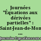 Journées "Équations aux dérivées partielles" : Saint-Jean-de-Monts, 30 mai-3 juin 1988