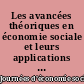 Les avancées théoriques en économie sociale et leurs applications : Vol. 2