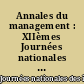 Annales du management : XIIèmes Journées nationales des I.A.E, Montpellier, 1994 : Tome 1 : Comptabilité / contrôle - finance - marketing - gestion des ressources humaines