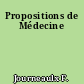 Propositions de Médecine