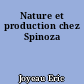 Nature et production chez Spinoza
