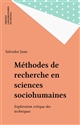 Méthodes de recherche en sciences sociohumaines : Exploration critique des techniques