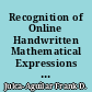 Recognition of Online Handwritten Mathematical Expressions using Contextual Information
