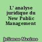 L' analyse juridique du New Public Management