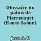 Glossaire du patois de Pierrecourt (Haute-Saône)